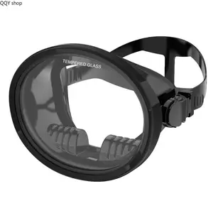 Adult Retro Oval Diving Mask, Panoramic Wide-View Scuba Goggles with Tempered Glass Lenses, Leakproof Soft Seal, Comfortable Lightweight Water Sports Gear for Snorkeling, Freediving