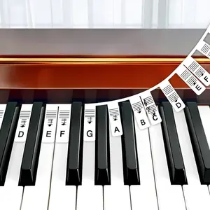 Removable Piano Keyboard Note Labels Piano Keyboard Stickers for Beginner  Piano Notes Guide for Learning, 61-Key Full Size, No Need Stickers,  and Comes with Box
