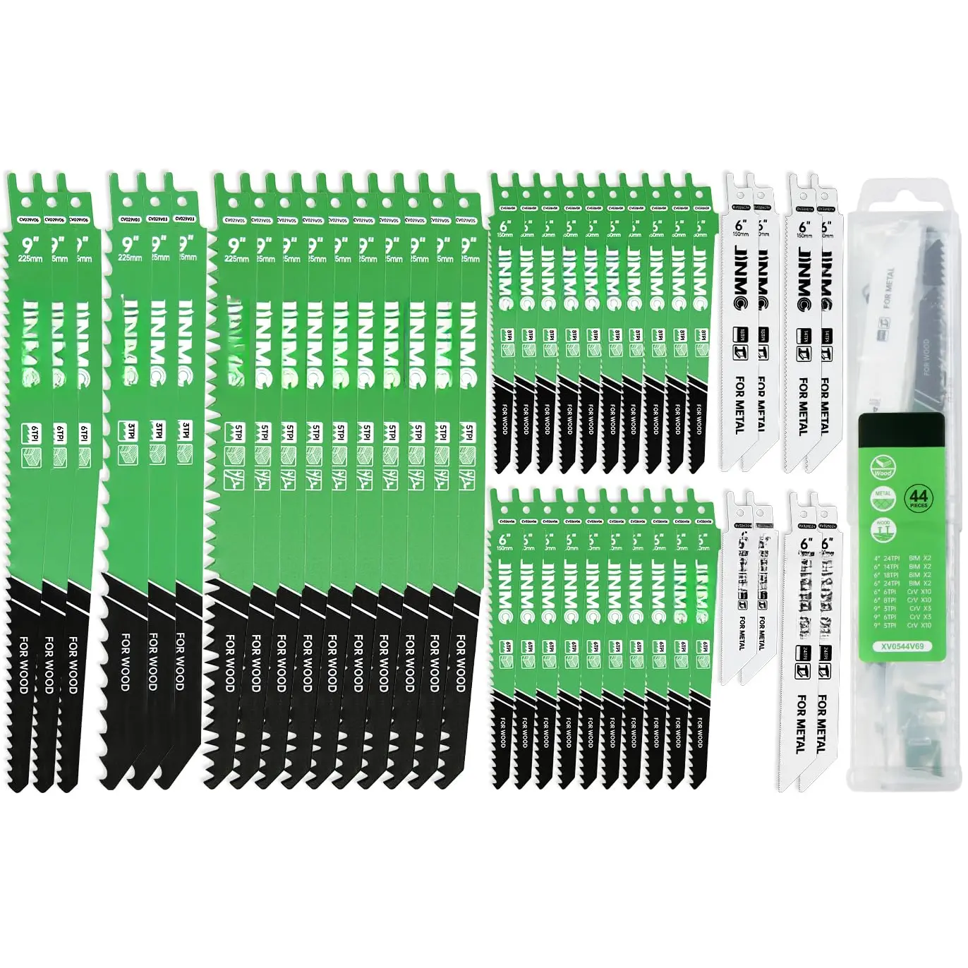44- Reciprocating   Set - 8 Metal & 36    , Pruner   with Organizer Case - Fits  Brands