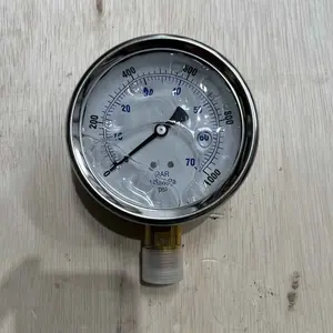 Premium Liquid-Filled Pressure Gauge – 1000 PSI, 1/2" Bottom Mount (Part # 1002G1K)