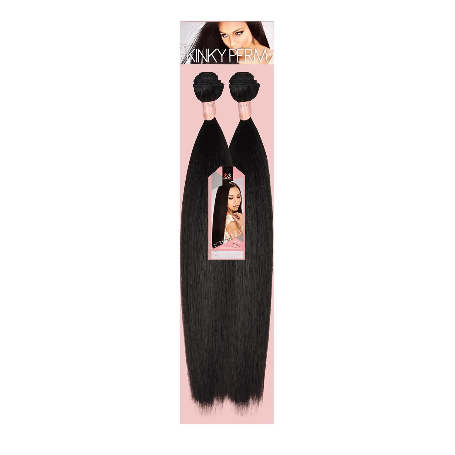 Bobbi Boss Forever Nu Kinky Perm Weave, Heat-Stylable Kinky Curly Synthetic Fiber Hair with Natural Texture & Softness, Bobbi Boss Synthetic Hair Weave, Extra Softness