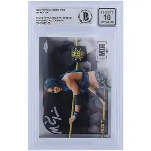 Mia Yim WWE Autographed 2020 Topps Chrome #88 Beckett Fanatics Witnessed Authenticated 10 Card - Fanatics Authentic Certified