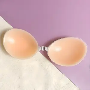 Womens Sticky Bra, Invisible Strapless Reusable Silicone Bra, Sticky Push Up Backless Bras for Women Ladies Lingerie Womenswear Underwear Adhesive Bra