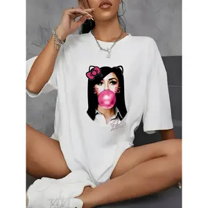 Mariah The Scientist Pink Bubble Gum chic casual Cotton T-shirt