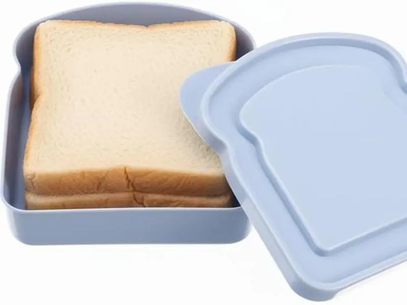 Toast-Shaped Bread Box Container, Microwave-Safe Sandwich & Bread ...
