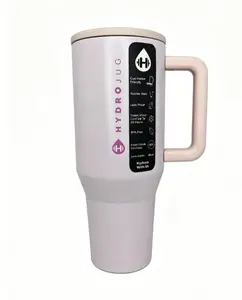 HydroJug 40oz Light Pink Insulated Tumbler Stainless Steel Leak-Proof Travel Mug Keeps Drinks Cold 24H Drinkware Flasks Water Bottles Water Bottles Portable Bottled Stranger Things sling