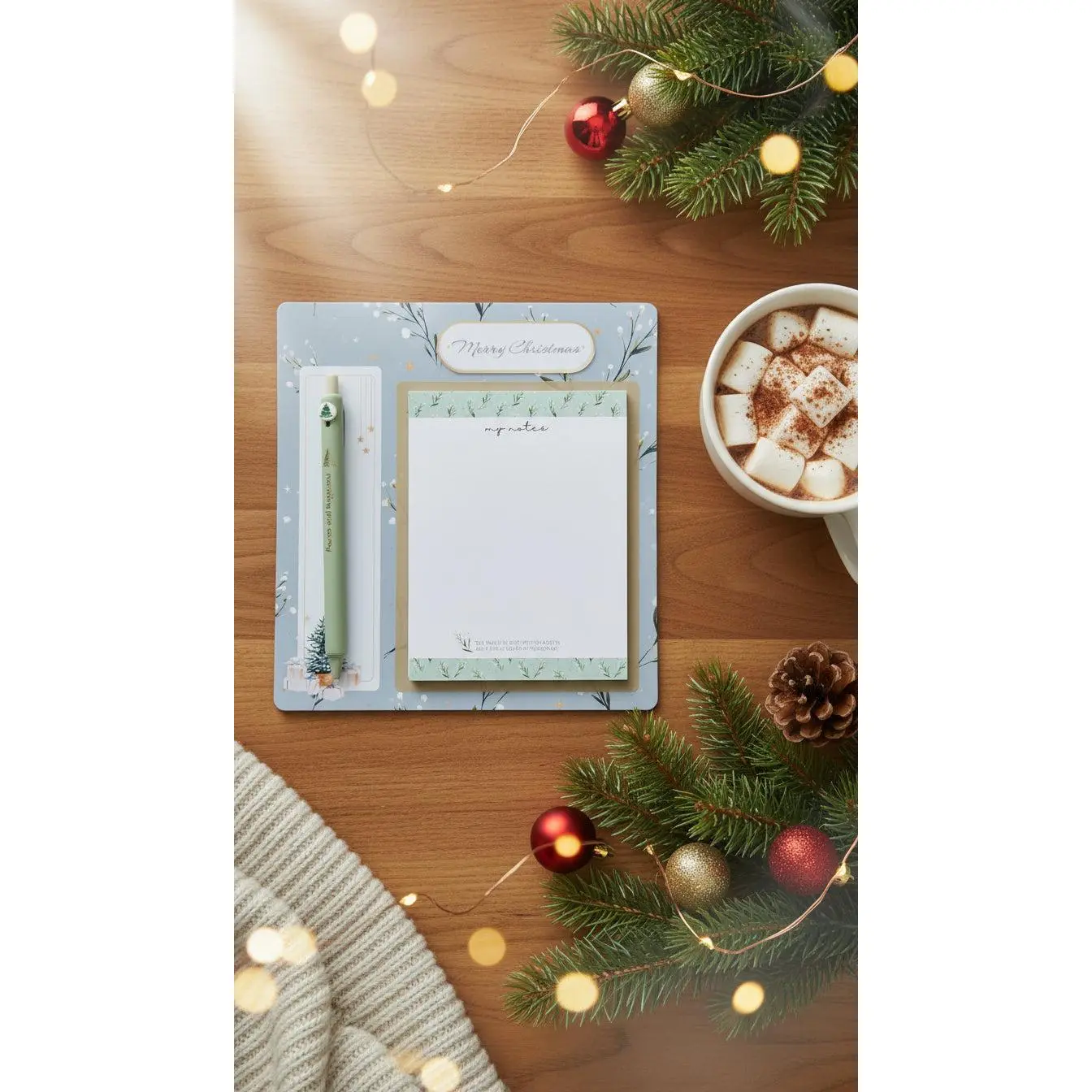 Christmas Notepad and Pen Gift Set