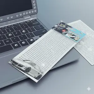 4mm Self-Adhesive Rhinestone Stickers, DIY Sparkle Gems for Crafts, High Refraction Nail Art Decor, Phone Case Embellishment, Car Interior Accessories, Multi-Surface Application.