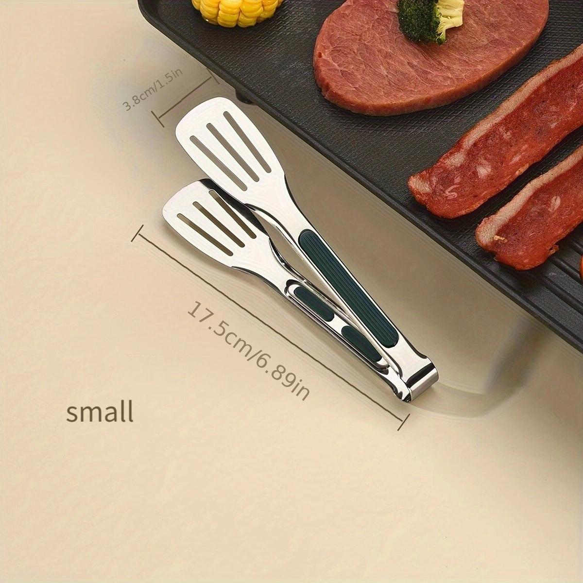 3pcs Stainless Steel Kitchen Tongs Set for Cooking, Serving and Grilling - Non-slip Grip, Metal Food Tongs for Salads, Breads, Barbecues - Multi-purpose Cookware and Kitchen Accessories