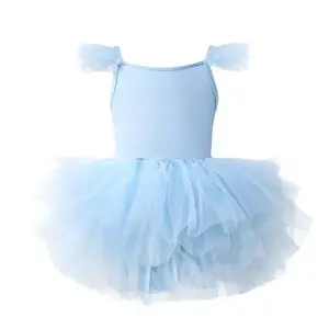 Summer Sling Ballet Practice Costume for Girls Children's Chinese Dance Figure - shaping Tutu Dress for Dancing