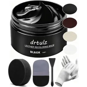 Black Leather Recoloring Balm Leather Color Restorer Conditioner Leather Repair Kits for Vinyl Furniture Sofa Car Seats Shoes Repair Faded & Scratched Leather Couches