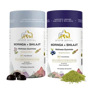 Shilajit & Moringa Gummies 2-Pack Bundle – Elderberry & Blueberry Flavors - dietary supplements