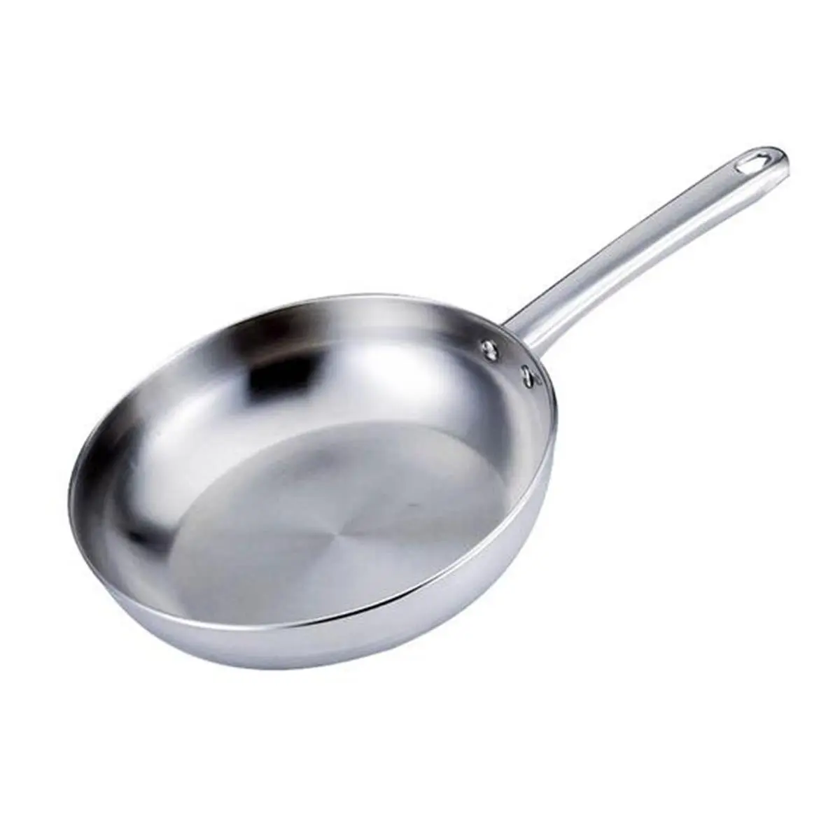 212 MAIN 12-in. Thick Bottom Stainless Steel Fry Pan - Hand-Polished Mirror Finish, Silver, Induction-Ready, Oven-Safe Culinary Edge Line Stainless Steel Pans