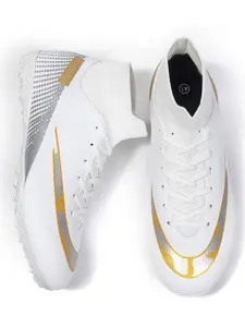 Men's High Top Lace Up Football Shoes, Breathable Comfortable Football Cleats, Anti-slip Soccer Shoes, Sports Shoes for Outdoor Training & Competition, Football Boots