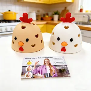 Silicone Egg Cleaner Brush with Bottom - Farm Fresh Egg Washer, Chicken Coop Cleaning Tool and Accessory