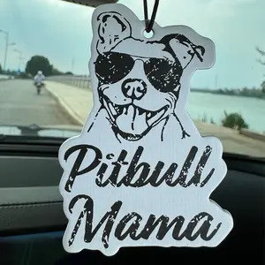 Funny Bulldog Hotel Scented Car Air Freshener, Natural Essential Oil, Long Lasting 60-90 Days, Dual Use Hanging & Vent Clip, Gift Idea