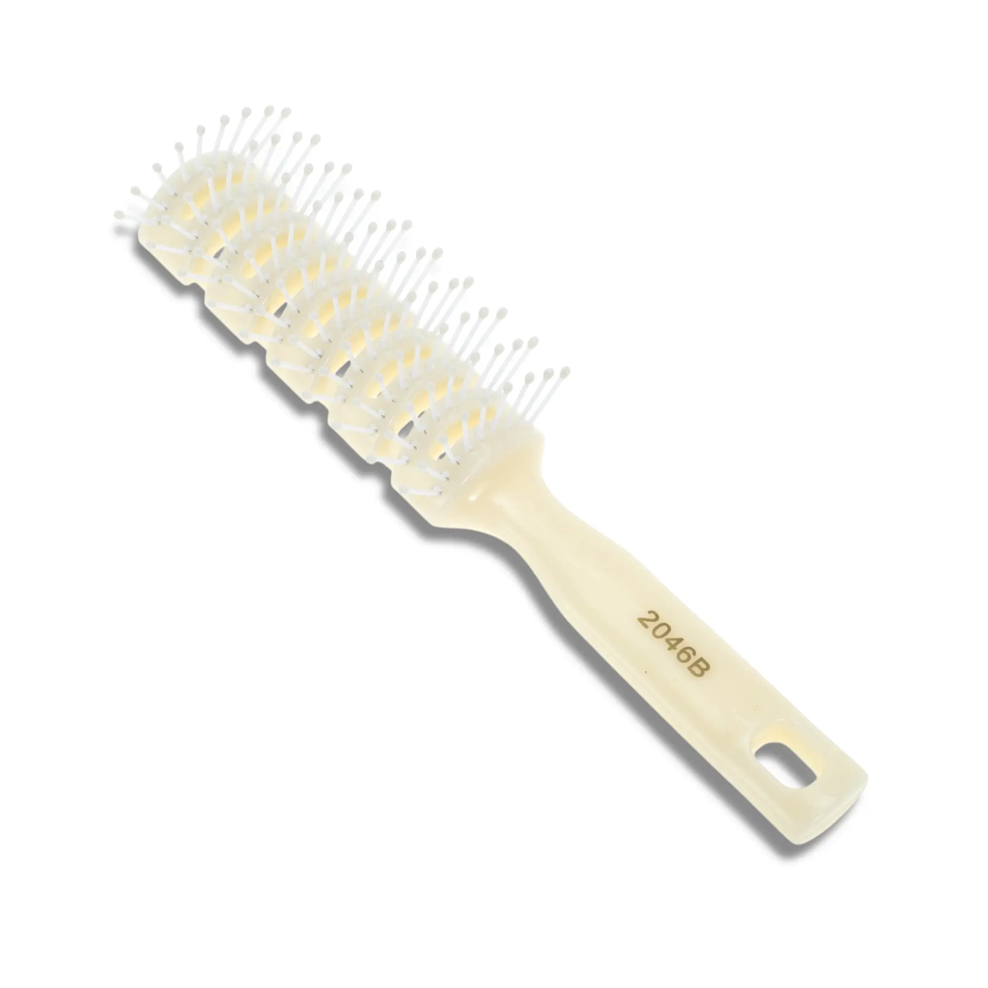 VOCOSTE Vented Hair Brush, Styling Brush with Ball-Tipped Bristles, Vent Brush for Blow Drying Wet, Short, Curly, or Straight Hair, Wet Hair Brushes for Men and Women's, Beige