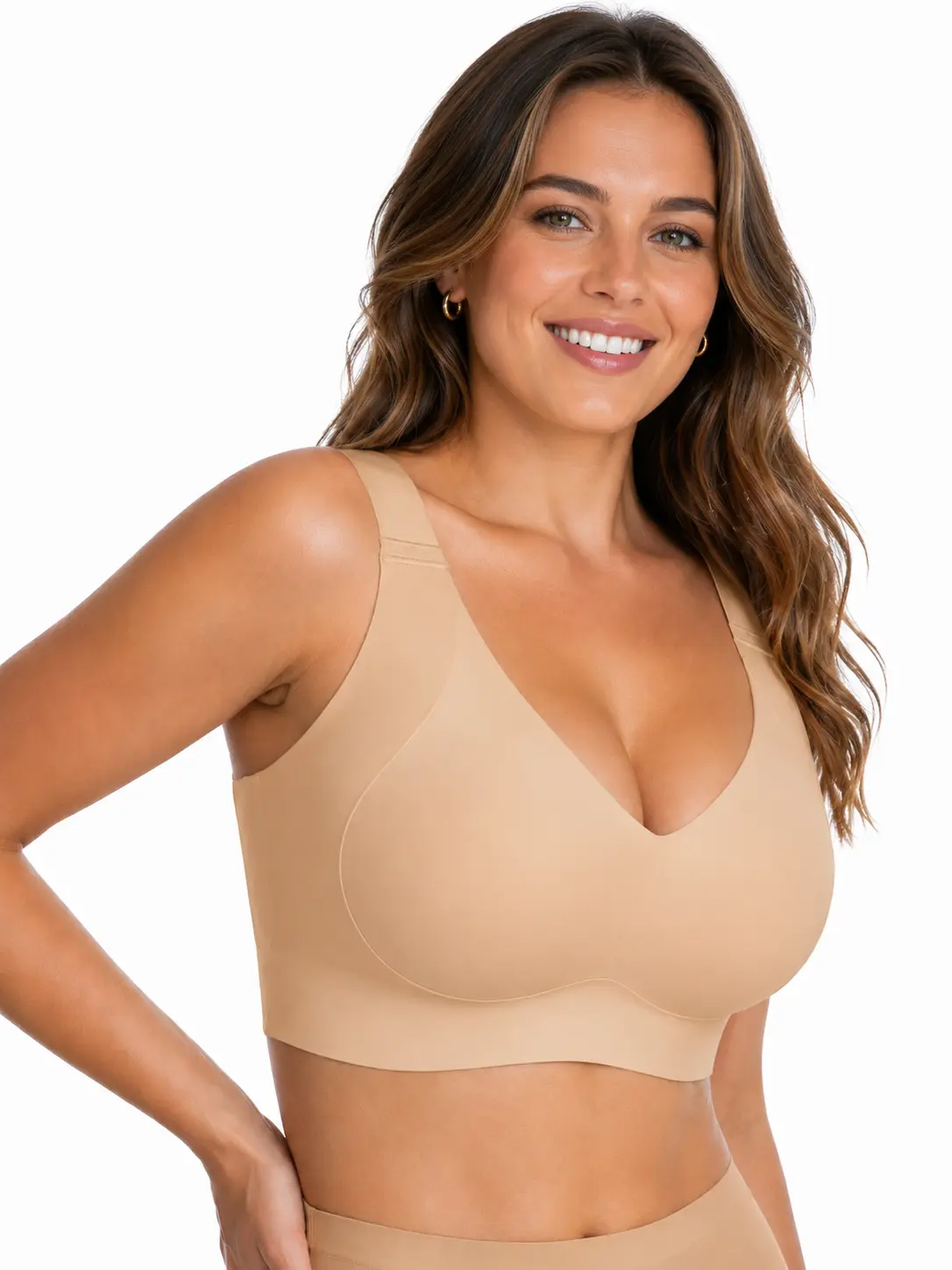 Women Jelly Bras Wirefree Full Coverage No Underwire Everyday Bras Comfortable Wireless Padded Tshirt Bra