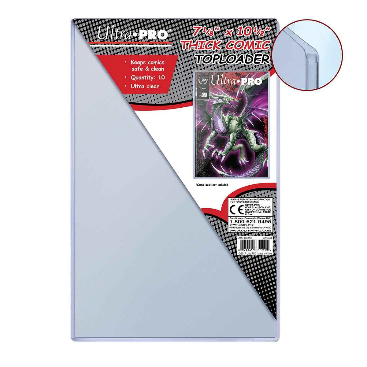 7-1/8" x 10-1/2" Thick Comic TOPLOADER® Sleeves (10ct) 7-1/8" x 10-1/2" Thick Comic TOPLOADER® Sleeves (10ct)