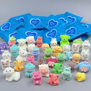 Cute Cartoon Plush Animal Models, 10/30/50 Pieces, 3D Dolls, Desktop Decorations, Kids' Gifts, School Rewards, Keychains, Toys