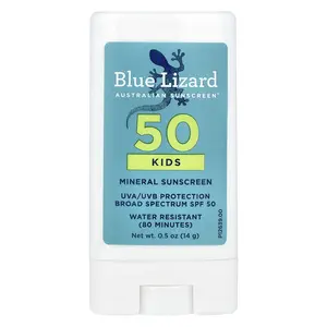 Blue Lizard Australian Sunscreen Kids Mineral Sunscreen Stick, SPF 50, 0.5 oz (14 g)