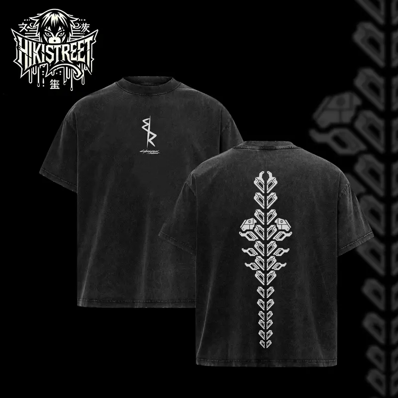 HIKISTREET] Vintage Nanami JJK Acid Washed T-Shirt, Jujutsu Kaisen