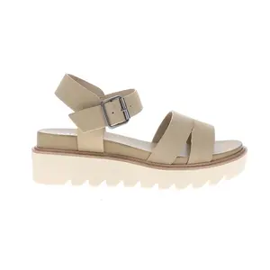 MIA Womens Jovie Platform Ankle Strap Casual Sandals Casual Low Heel 1-2" - Beige