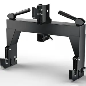 Garvee 3-Point Quick Hitch for Tractors with 3000 LBS Lifting Capacity, Compatible with Category 1 Tractors, Attachment Between Lower Arms, Includes 2 Receivers, Black