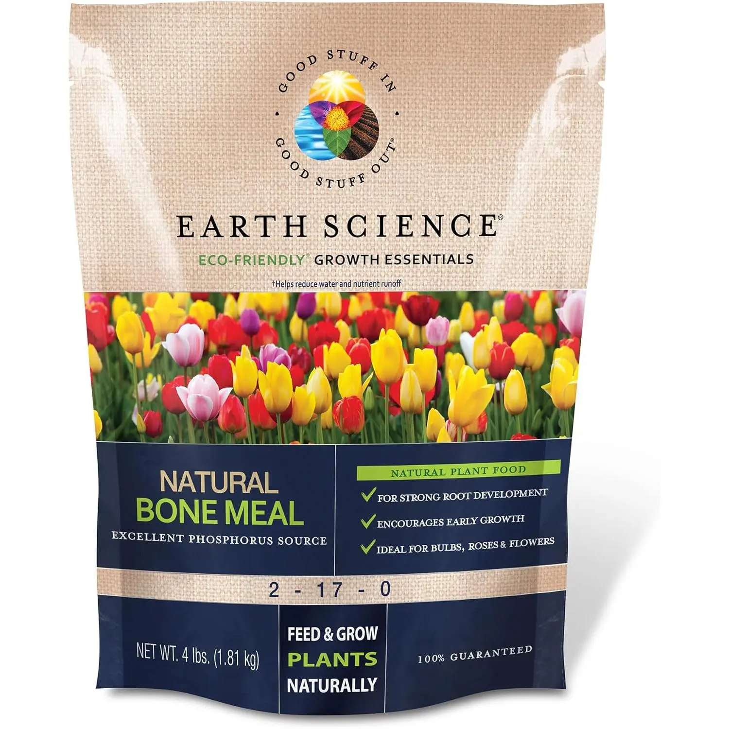– Natural Bone Meal Plant Food – 4 Pound Bag – Plant Mix for Bulbs, Gardens, Potted Plants, Trees, and Shrubs 4lb