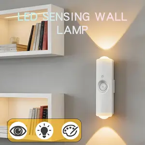 1/2/4 Pack LED Motion Sensor Night Light, Magnetic Wall Lamp, RGB Color Changing Cabinet Decorative Light, Rechargeable Kitchen Cupboard Light
