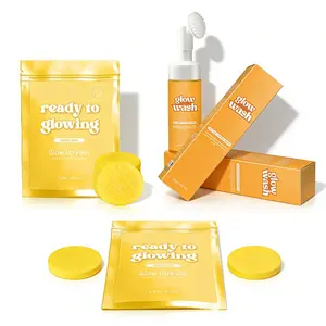 Glow Wash 150ml & FREE Turmeric Pads BeautyKit for Radiant Skin Ready to Glowing Sweet Lemon with Turmeric for Glowing Skin