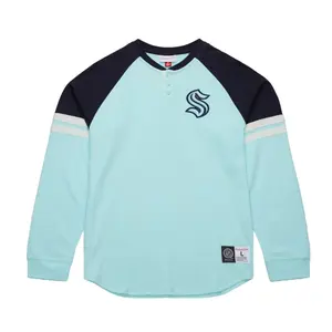 Seattle Kraken Mitchell & Ness Thermal Henley