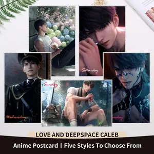 1count Love and Deepspace Acrylic Collectible Stands  Handsome Anime-style Characters | Collectible & Desktop Decoration Anime Postcard