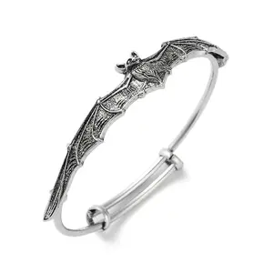 Victorian Bat Bracelet in Silver