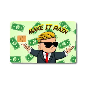 Make It Rain Money Guy Credit Card Skins - Premium Vinyl Sticker with Water Resistant Features, Small Chips