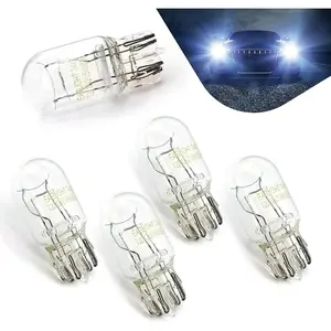 5 count 7443 Bulbs, T20 7444 1891 21/5W Glass Turn Signal Stop  Tail Light-Bulbs, DRL  Light Miniature Bulb, Universal for   SUVs (White)
