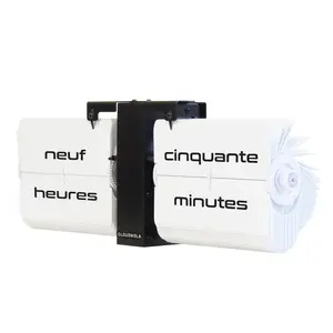 SAMPLE - Flipping Out Text Français / French - Flip Clock - Flip Flap - Battery Operated - Table - Wall - Text