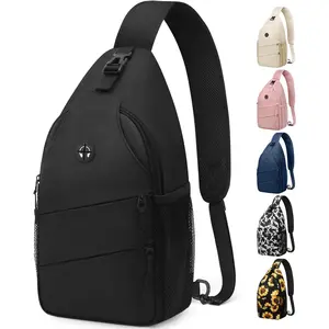 Pritent Crossbody Bags for Women Men Trendy Sling Bag Backpack Casual Chest Bag with Convertible Shoulder Strap