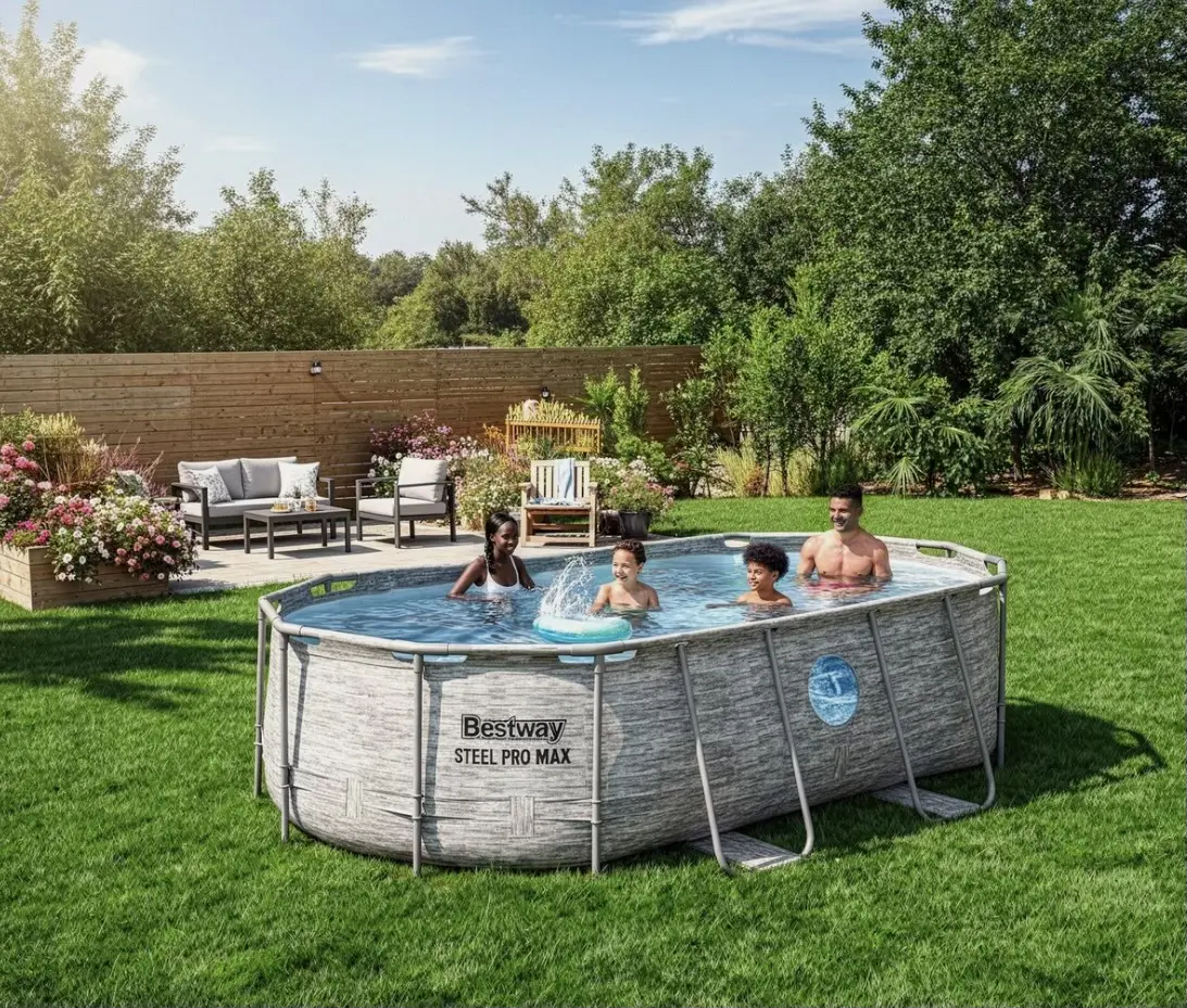 Bestway Steel Pro MAX Splashview 14' x 8'2" x 39.5" Above Ground Swimming Pool