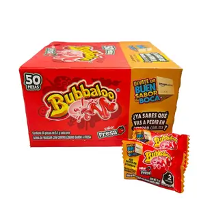 Bubble Gum Strawberry 50CT - Soft Chewy Sweet Snack for Kids and Adults - Fun Fruity Taste with Liquid-Filled Center