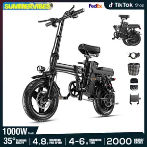 Summervibes Black Technology Electric Folding Ebike, 500W Motor, 48V 15Ah Battery, 14-Level Shock Absorption, 80Km Range, Dual Disc Brakes, UL2849 Certified, for Hardcore Outdoor Cycling, Ebikes Bike