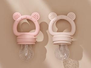 2 Pack Silicone Baby Fruit Feeder & Breastmilk Popsicle Mold with Mini Freezer Tray – Baby Teething Relief, Fresh Food Feeder Pacifier for Infant Self Feeding, Extra Food Pouches, Pink