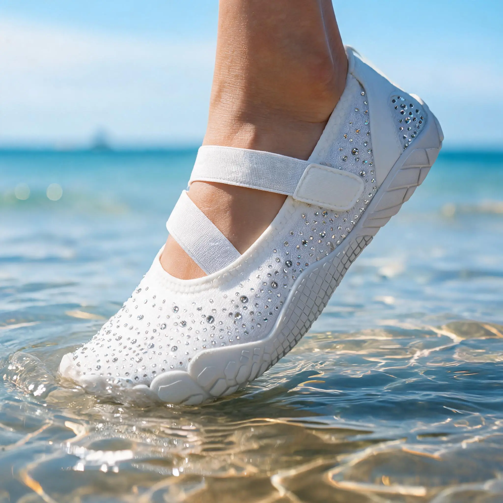 Water Shoes Womens Quick-Dry Barefoot Swim Beach Pool Shoes Aqua Socks Yoga Hiking Walking Diving Surf Outdoor Water Sports