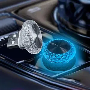 Portable Car USB Ambient Light Mini LED Decorative Atmosphere Lamps For Auto Interior Environment Light Computer Light Plug Play USB Powered Light