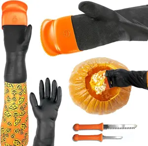 Adult Pumpkin Glove Scraper Kit Cleaning Bath
