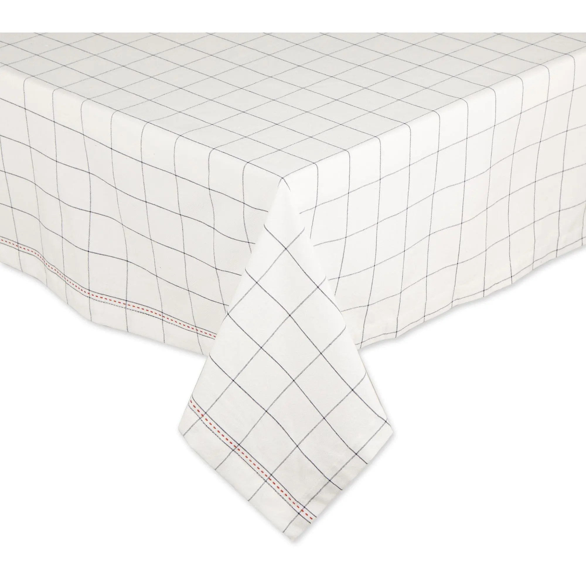Design Imports 60x84" Kitchen Windowpane Tablel coth