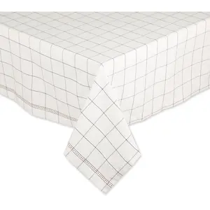 Design Imports 60x84" Kitchen Windowpane Tablel coth