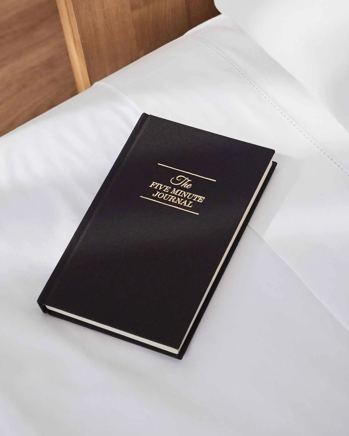 5-Minute Journal Notebook - Bold Cover, Black Office Stationery Notebook for Daily Use