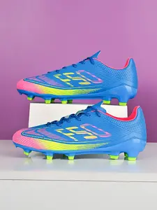 Four-Season Breathable Soccer Shoes Fg/ag Long Nails Soccer Cleats Artificial Grass Suitable for Training and Matches Anti-Slip Sports Shoes