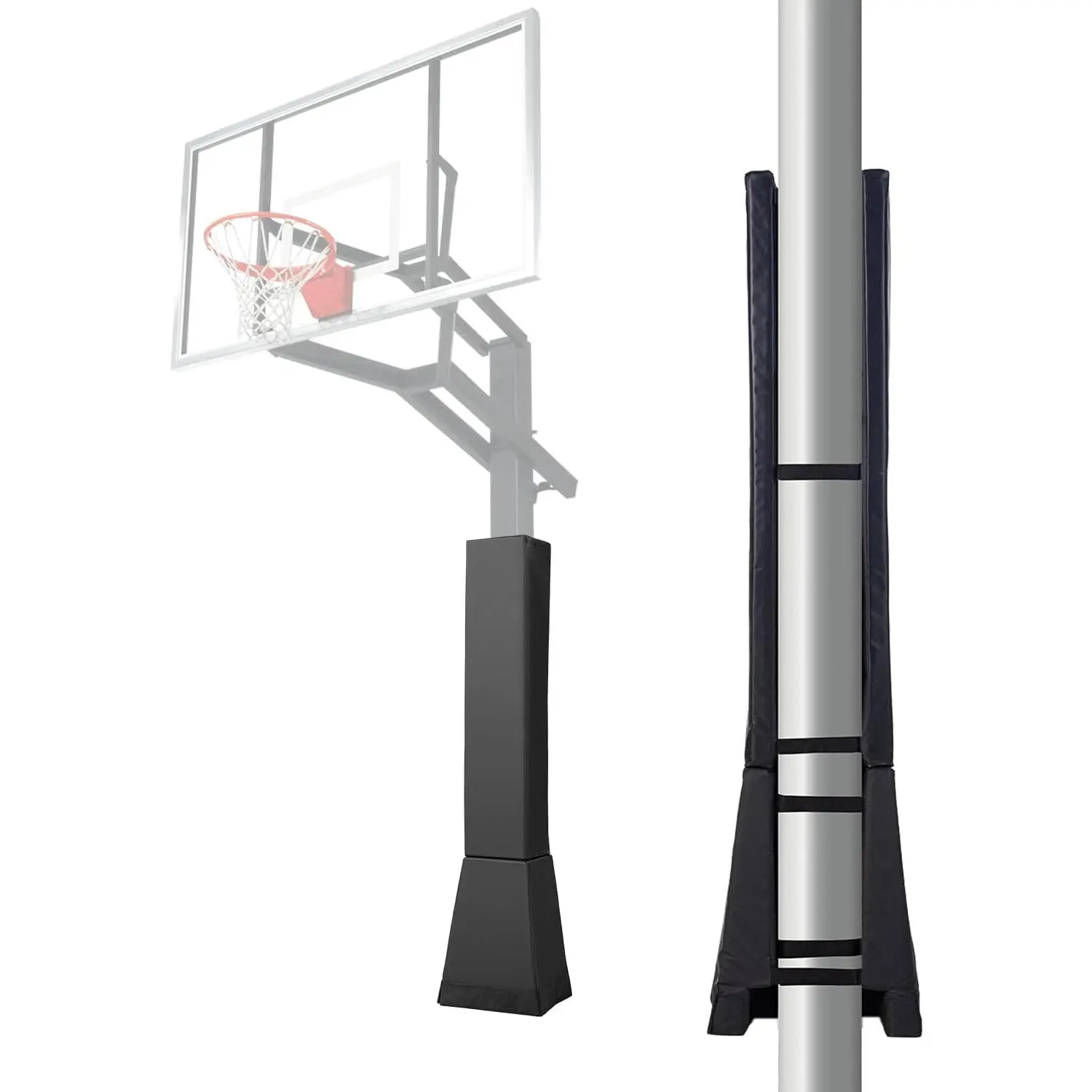 VEVOR Basketball Pole Pad, 64" Tall and 2" Thick Heavy Duty Wrap Around Pole Padding, Fits 6x6-7x7 inch Diameter Square Pole, All-Weather Waterproof Protective Pad for Basement Garage Playground